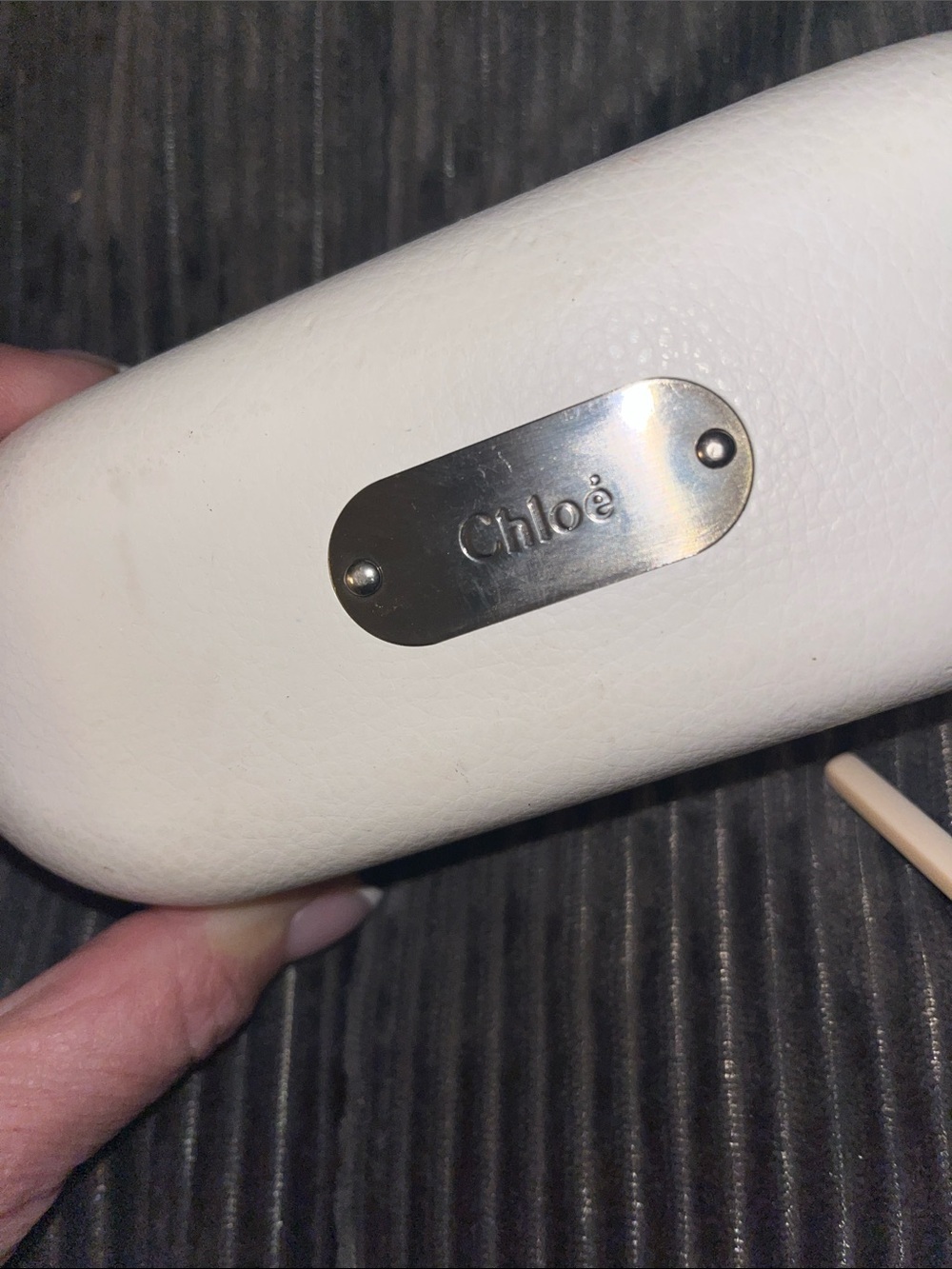 Chloe Cream Round Sunglasses with Gradient Brown Lenses - Picture 2 of 12